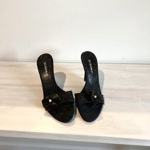 BCBG Black Wedge Sandal